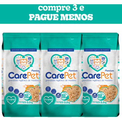Granulado Higiênico de Madeira CarePet Premium Original