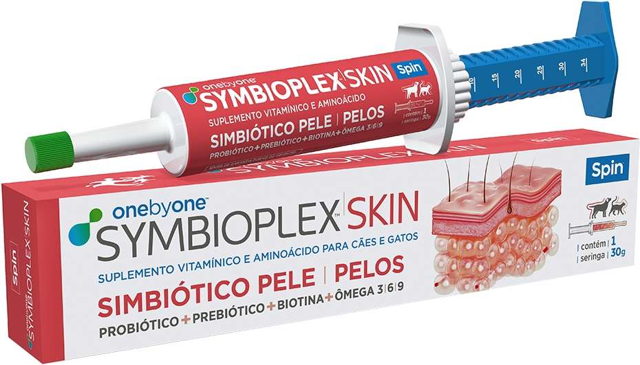 Suplemento Simbiótico Spin Pet Symbioplex Skin para Cães e Gatos - 30 g