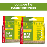 Kit Granulado Sanitário Katbom Capim Limão para Gatos - 12Kg (2 Pacotes 6Kg)