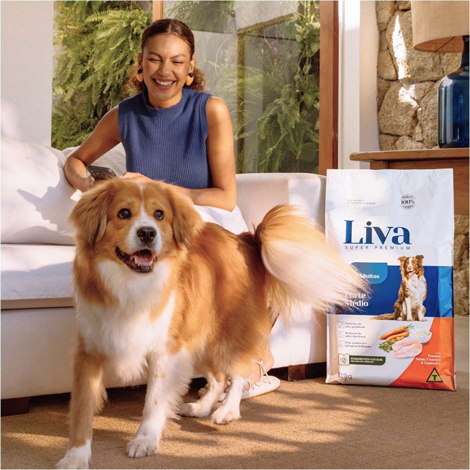 Ração Liva Super Premium para Cães Filhotes de Raças Grandes e Gigantes - 10,1Kg