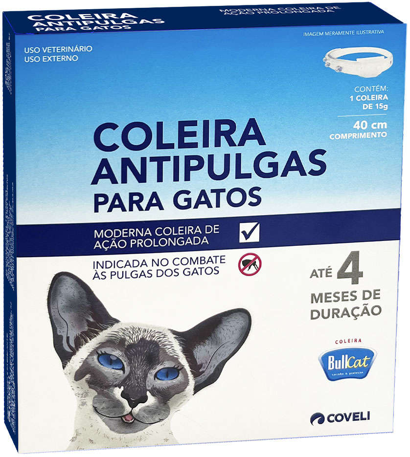 Coleira Anti Pulgas Coveli Bullcat para Gatos - 15 g