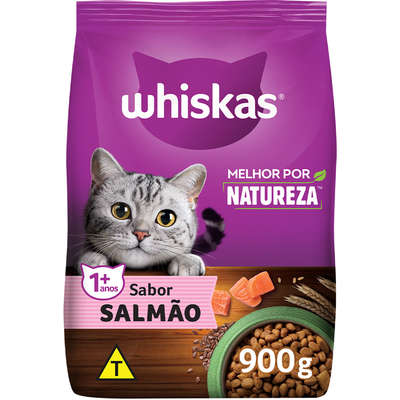 Ração Whiskas Melhor Por Natureza Salmão Gatos Adultos