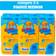 Kit Tapetes Higiênicos Petix Super Secão Baby - 90 Unidades (3 Pacotes)