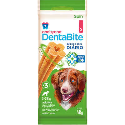 Stick Spin Pet DentaBite para Cães Adultos Raças Médias e Pequenas
