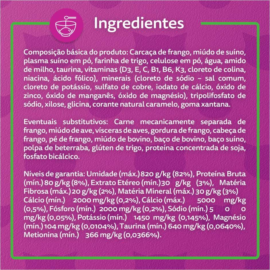 Ração Úmida Whiskas Sachê Frango ao Molho para Gatos Adultos - 85 g