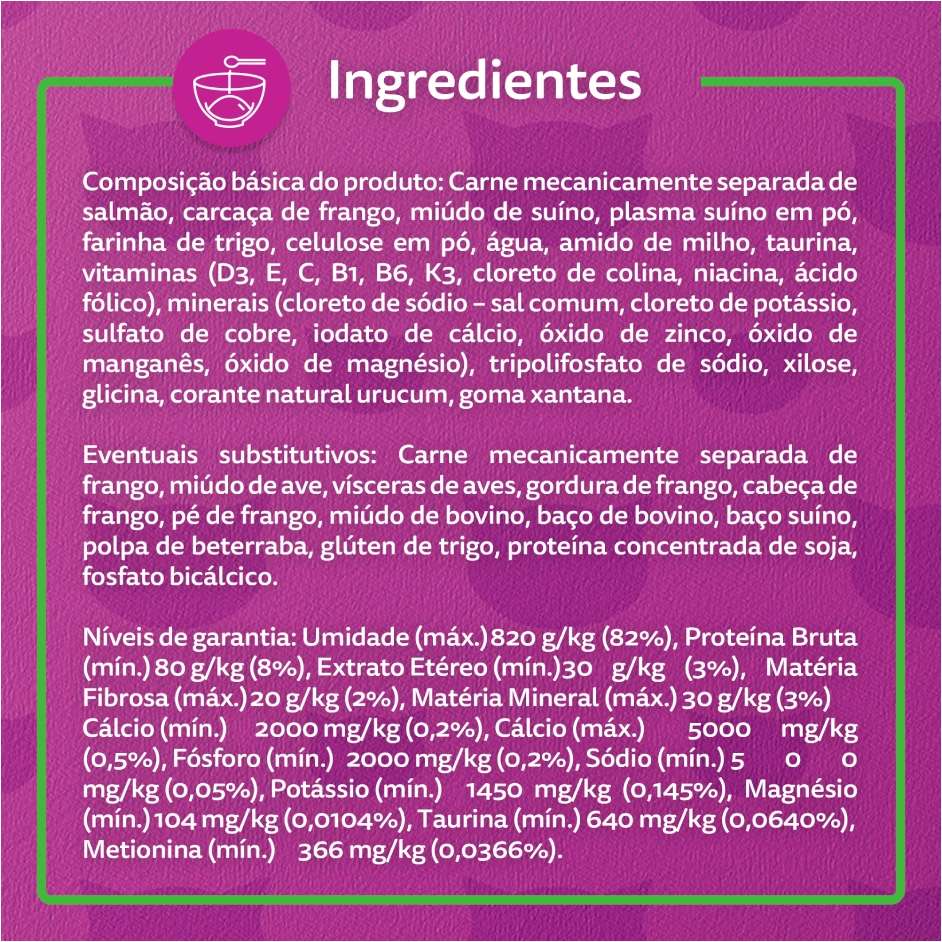 Ração Úmida Whiskas Sachê Salmão ao Molho para Gatos Adultos - 85 g