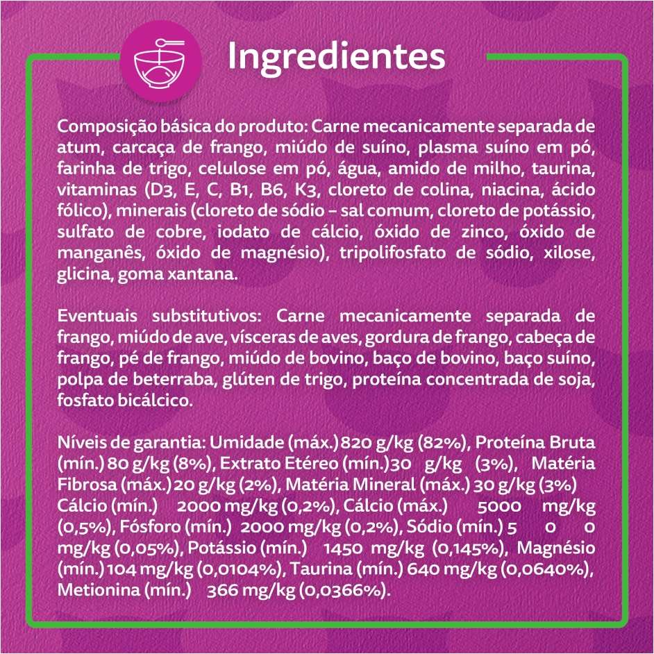 Ração Úmida Whiskas Sachê Atum ao Molho para Gatos Adultos - 85 g