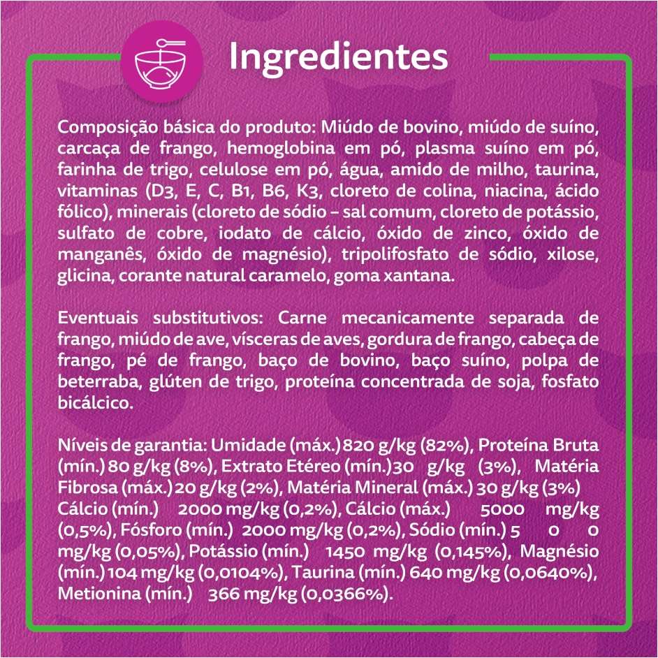 Ração Úmida Whiskas Sachê Carne ao Molho para Gatos Adultos - 85 g