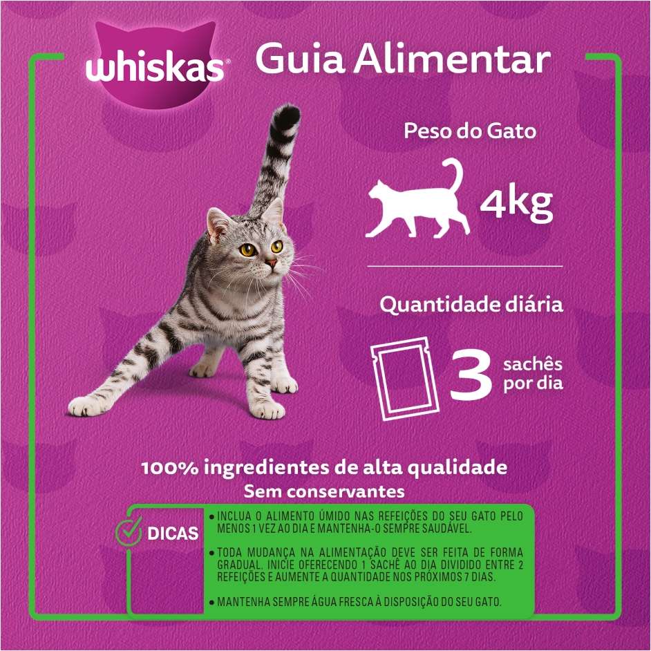 Ração Úmida Whiskas Sachê Carne Jelly para Gatos Adultos - 85 g