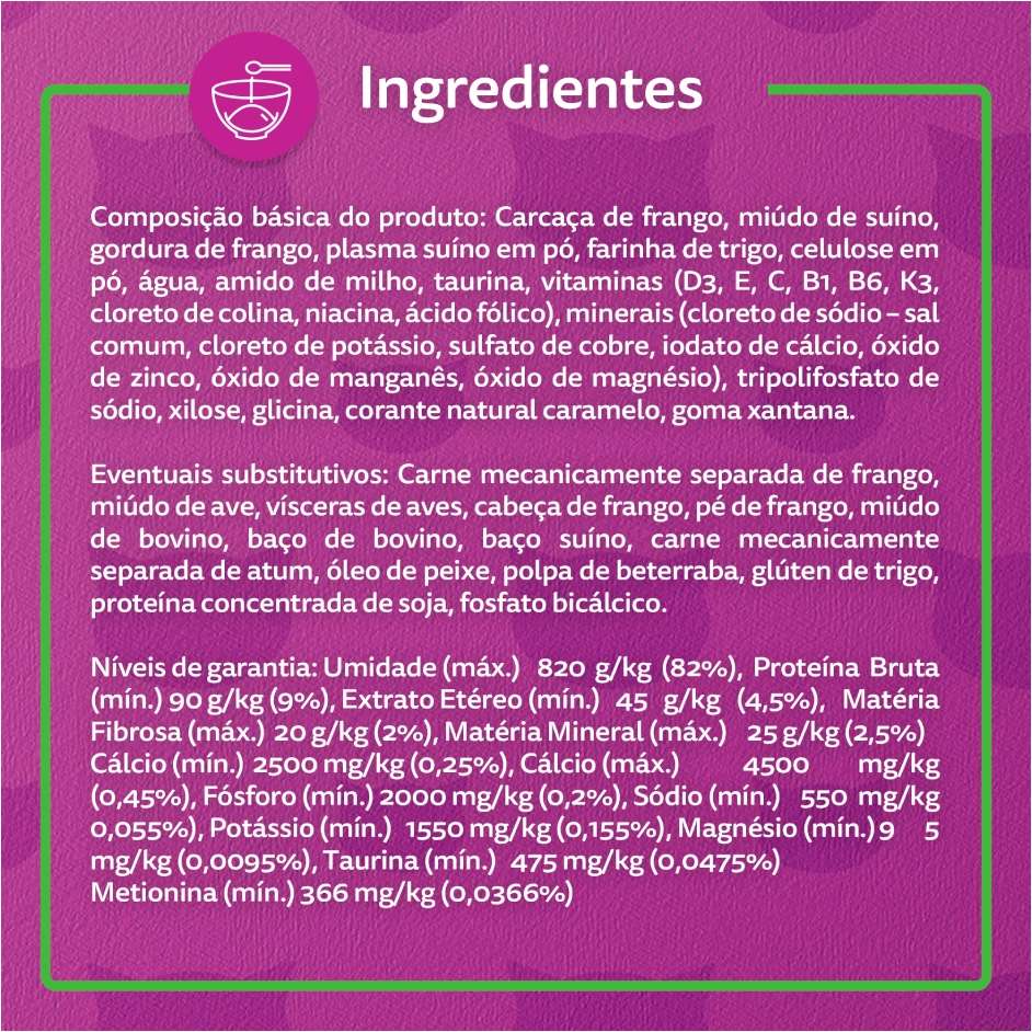 Ração Úmida Whiskas Sachê Frango ao Molho para Gatos Filhotes - 85 g