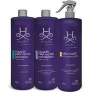 Kit Hydra Groomers Desembaraçador Max Fluído, Higiene dos Olhos e dos Ouvidos - Kit