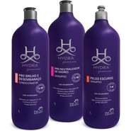 Kit Hydra Groomers Condicionador, Shampoo Pelos Escuros e Neutralizador de Odores - Kit