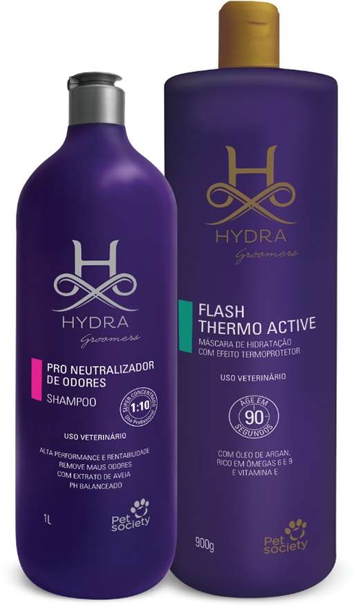 Kit Hydra Groomers Shampoo e Máscara Flash Termo Active - Kit