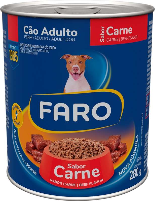 Ração Úmida Faro Carne para Cães Adultos - 280 g