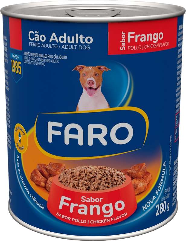 Ração Úmida Faro Frango para Cães Adultos - 280 g
