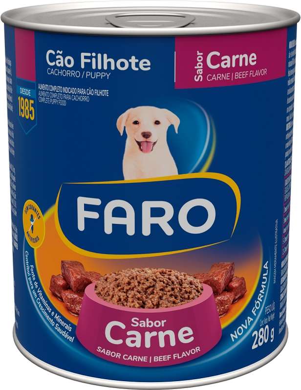 Ração Úmida Faro Carne para Cães Filhotes - 280 g
