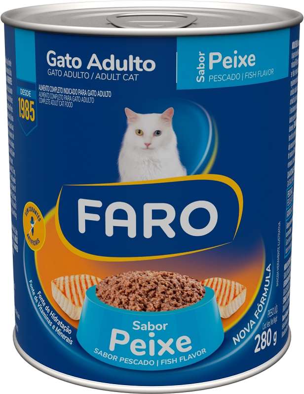 Ração Úmida Faro Peixe para Gatos Adultos - 280 g