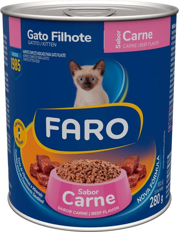 Ração Úmida Faro Carne para Gatos Filhotes - 280 g
