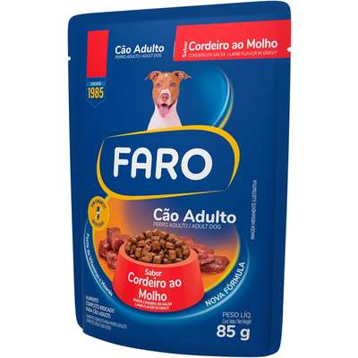 Ração Úmida Faro Cordeiro ao Molho para Cães Adultos