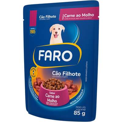 Ração Úmida Faro Carne ao Molho para Cães Filhotes