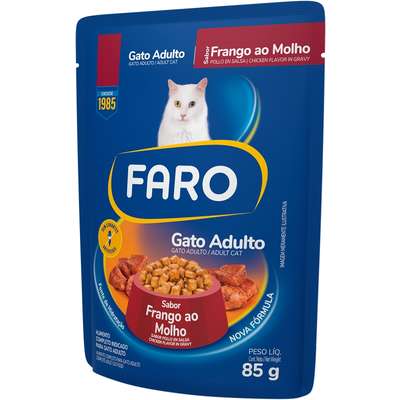 Ração Úmida Faro Frango ao Molho para Gatos Adultos