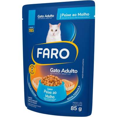 Ração Úmida Faro Peixe ao Molho para Gatos Adultos