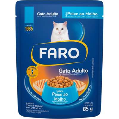 Ração Úmida Faro Peixe ao Molho para Gatos Adultos