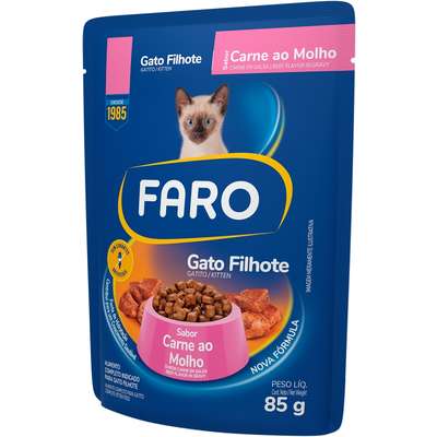 Ração Úmida Faro Carne ao Molho para Gatos Filhotes