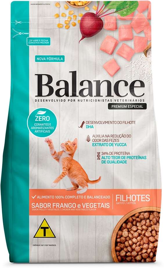Ração Seca Balance Frango e Vegetais para Gatos Filhotes - 2,7Kg