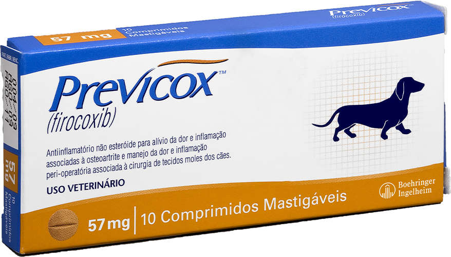 Anti-Inflamatório Previcox 57 mg para Cães - 10 comprimidos