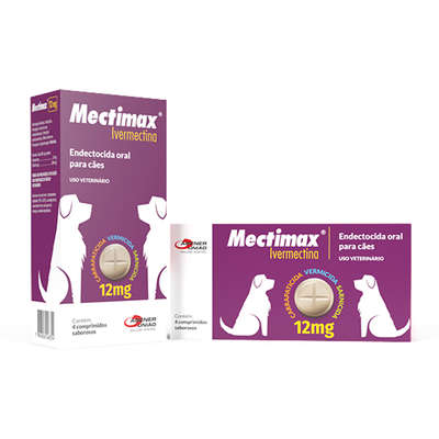 Endectocida Agener Mectimax Ivermectina Oral 12 Mg para Cães