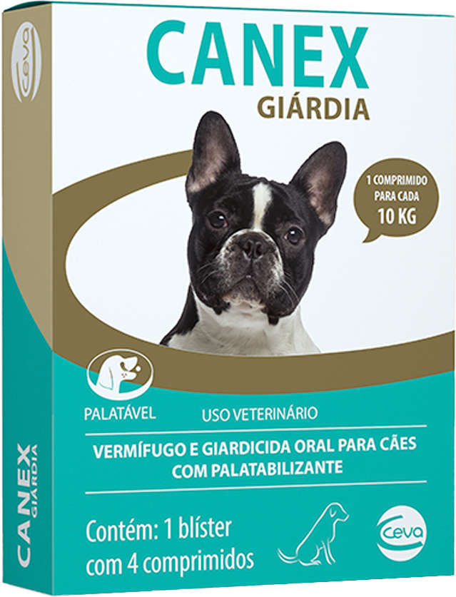 Vermifugo Ceva Canex Giárdia para Cães - 4 Comprimidos