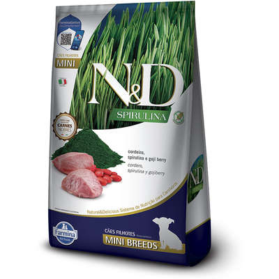 Ração Seca N&D Spirulina Cordeiro e Goji Berry para Cães Adultos de Raças Minis