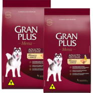 Ração GranPlus Menu Frango e Arroz para Cães Adultos - 25,1Kg