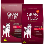Ração GranPlus Menu Carne e Arroz para Cães Adultos - 25,1Kg