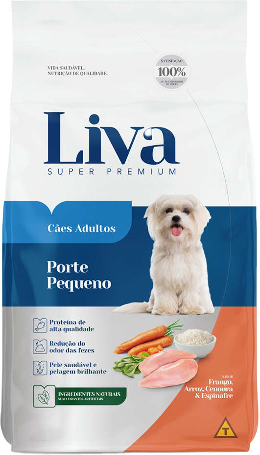 Ração Liva Super Premium para Cães Adultos de Raças Pequenas - 20,2Kg