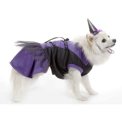 Vestido Bichinho Chic Bruxinha Halloween Roxo