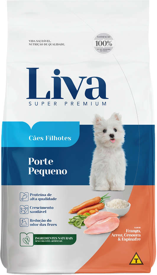Ração Liva Super Premium para Cães Filhotes de Raças Pequenas - 20,2Kg