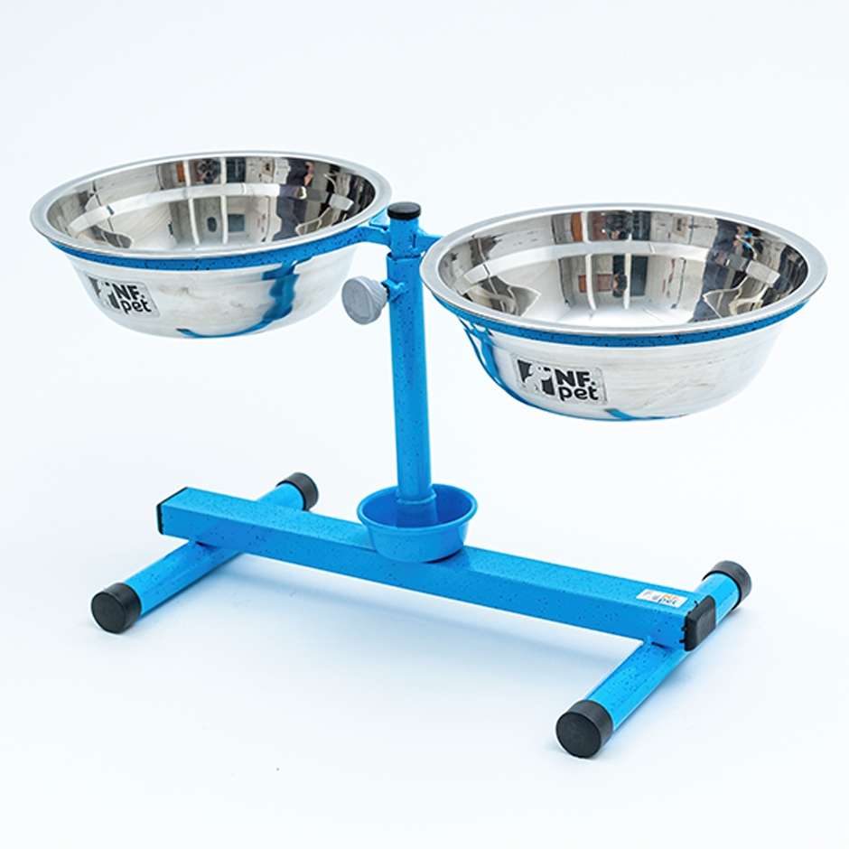 Comedouro Premium Antiformiga Inox Azul Claro - 700 mL