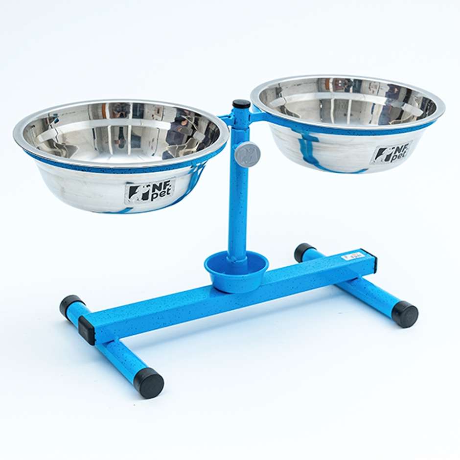 Comedouro Premium Antiformiga Inox Azul Claro - 700 mL