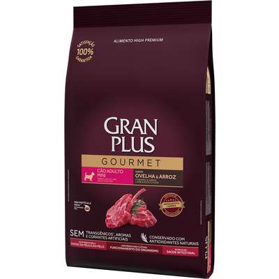 Ração Seca GranPlus Gourmet Ovelha & Arroz para Cães Adultos Raças Mini