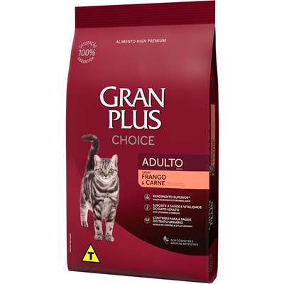 Ração GranPlus Choice Frango e Carne para Gatos Adultos