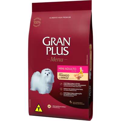 Ração GranPlus Menu Frango e Arroz para Cães Adultos Mini e Pequenas