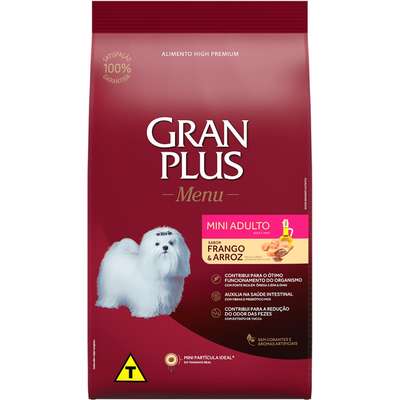 Ração GranPlus Menu Frango e Arroz para Cães Adultos Mini e Pequenas