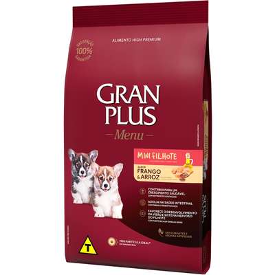 Ração GranPlus Menu Raças Pequenas Frango e Arroz para Cães Filhotes