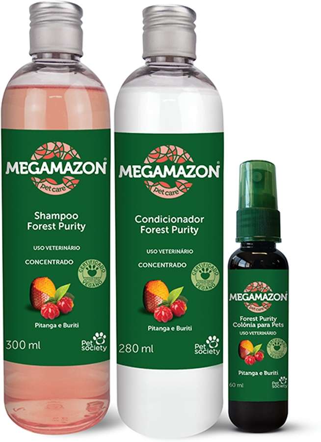 Kit Megamazon Shampoo, Condicionador e Colônia Forest Purity - Kit
