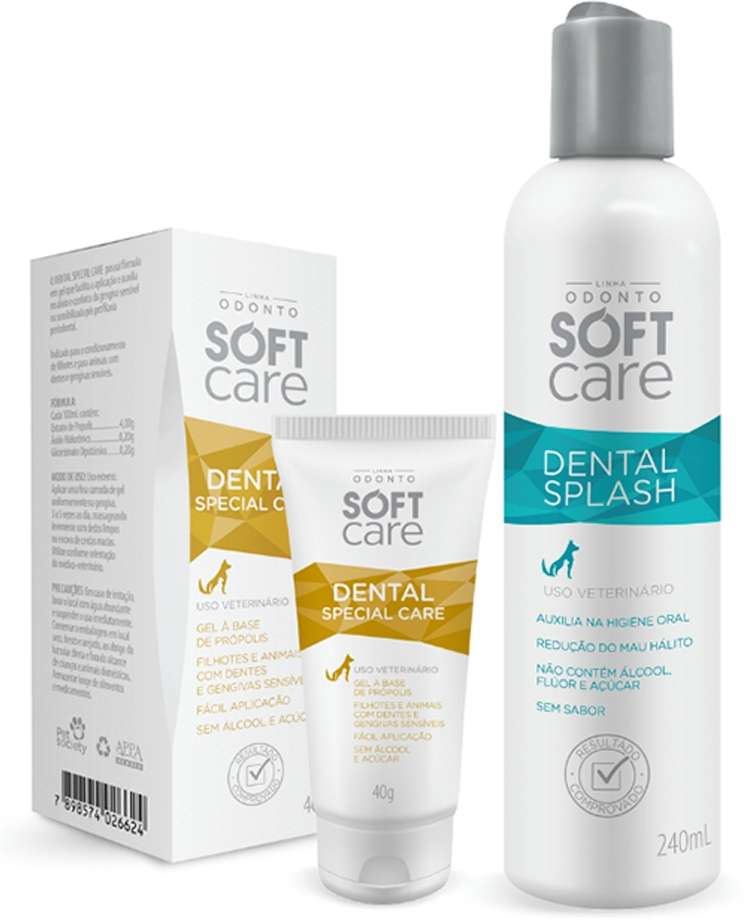 Kit Soft Care Gel Dental Special e Solução Oral Dental Splash - Kit