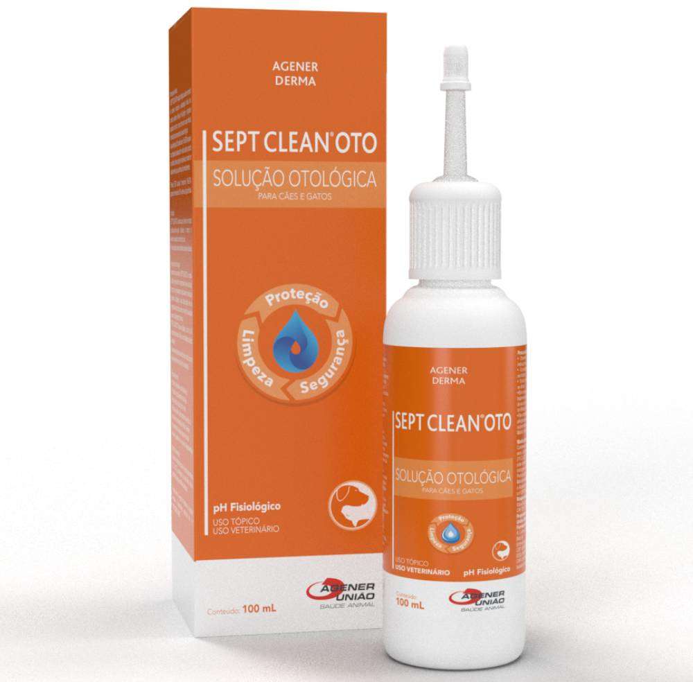Solução Otológica Agener Sept Clean Oto para Cães e Gatos - 100 mL