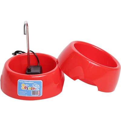 Fonte Splash Mini USB e Comedouro Vermelho