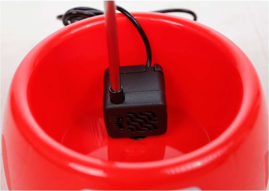 Fonte Splash Mini USB e Comedouro Vermelho - Tam. Único